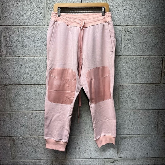 Nahmias Pink Silk Trim Sweatpants - Picture 1 of 8
